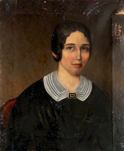 19TH C. AMERICAN SCHOOL PORTRAIT19th