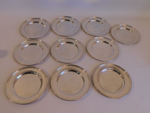 10 STERLING SILVER PLATESSet of 3840fa
