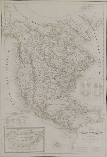 FELIX DELAMARCHE MAP OF AMERICAS