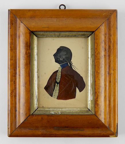 18/19TH C. REVERSE PAINTED ON GLASS