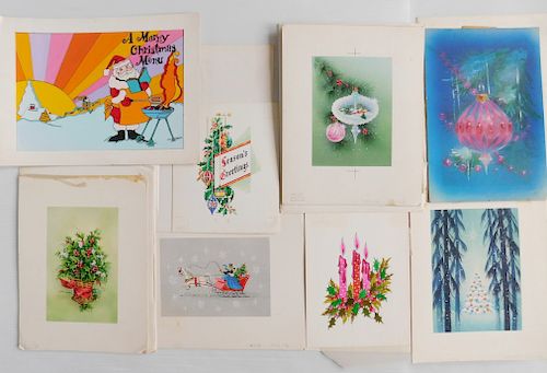 8 ORIGINAL CHRISTMAS CARD DESIGNS20th 3841e7