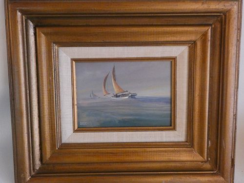 RICHARD MCNAIR PAINTING YACHTS20th 38422f