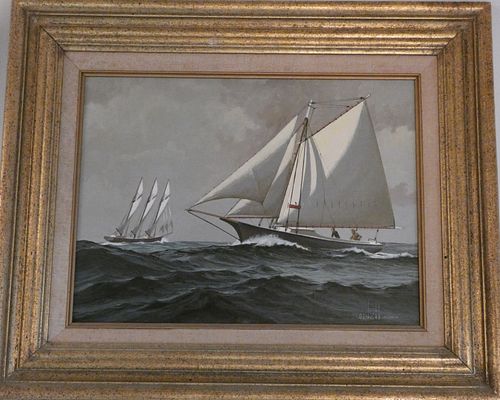 BEN NEILL PAINTING OF SAILBOATSFine