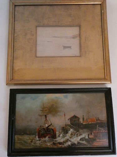 2 SEASCAPE PAINTINGS2 old paintings:
