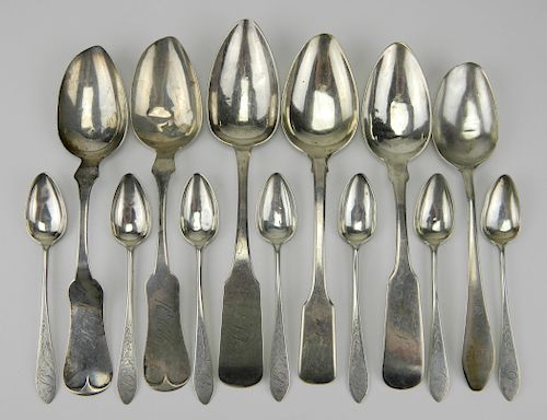 12 SILVER SPOONS12 Silver spoons- including