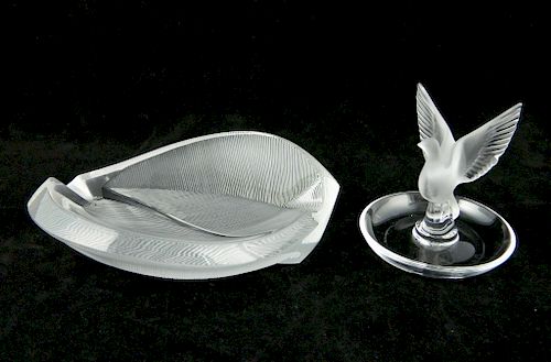 2 LALIQUE GLASS PIECES2 Lalique 38429f