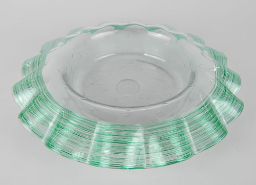 STEUBEN GLASS CONSOLE BOWLSteuben 3842bd