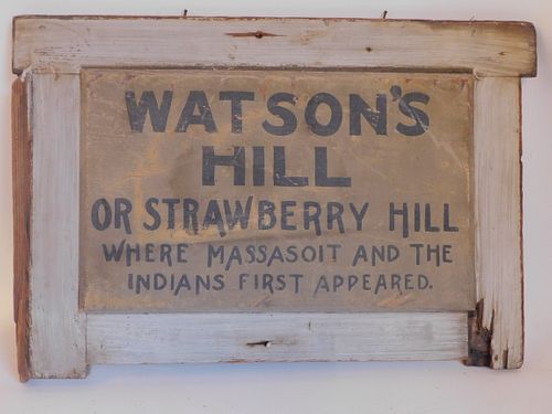 WATSONS HILL PLYMOUTH SIGNAntique