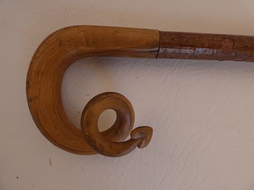 ANTIQUE CURLED HORN CANEAntique 3842dd