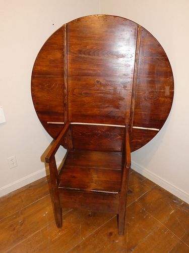 ANTIQUE CHAIR TABLECirca 1820 pine 3842f3