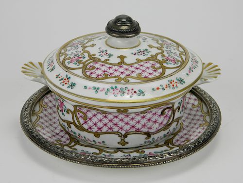 MEHUN FRENCH PORCELAIN COVERED