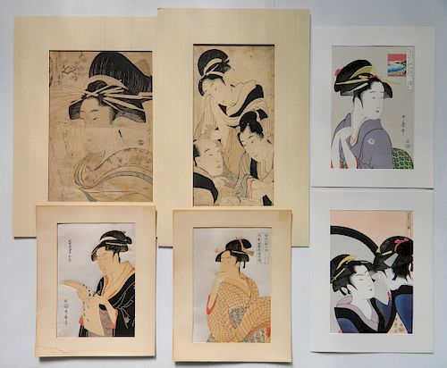 AFTER UTAMARO KITAGAWA 6 WOODBLOCKSafter