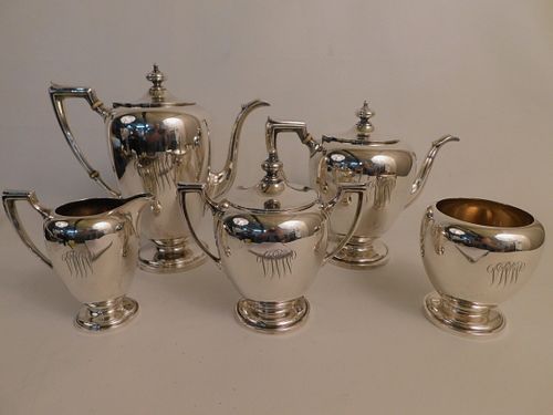 REED BARTON 5 PC STERLING TEA 3843ea