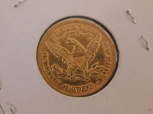 1880 US FIVE DOLLAR GOLD COIN1880