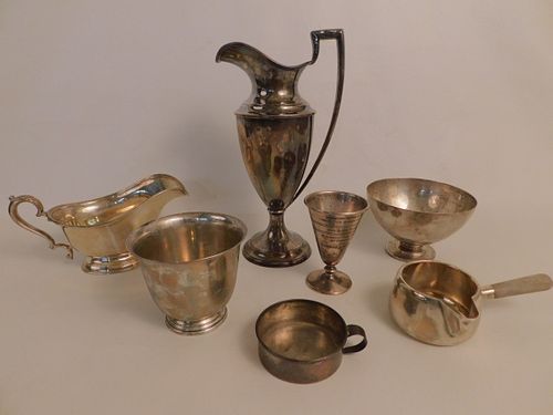 7 PIECES ASSORTED STERLING TABLEWARE7 38444c