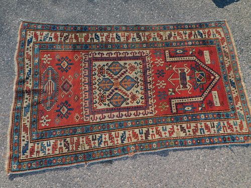 ANTIQUE SHIRVAN PRAYER RUGAntique