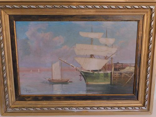 JC SPENCER PAINTING SHIPS MAINE 384517