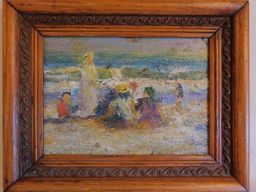 IMPRESSIONIST PAINTING OF BEACH 384538