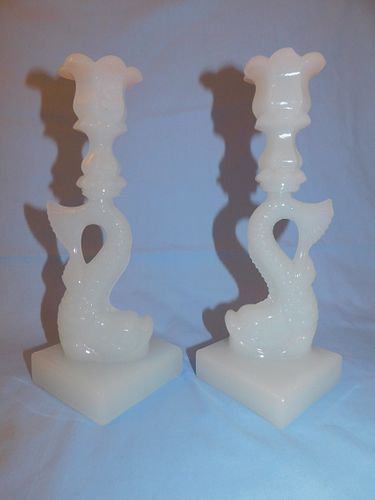 PAIR SANDWICH DOLPHIN CANDLESTICKSPair 384563