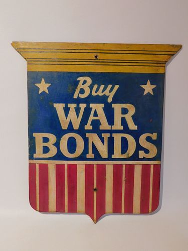 WWII WAR BONDS SHIELD PLAQUEOld