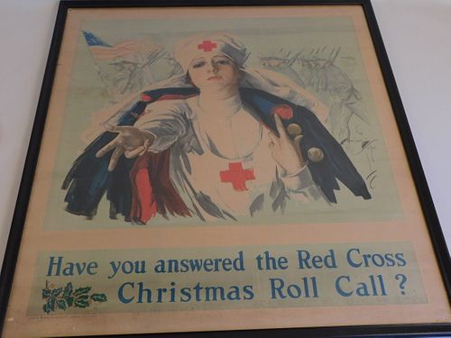 WWI POSTER 1918 RED CROSS XMAS 3845c7