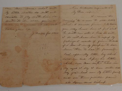 CONFEDERATE LETTER 1861 VIRGINIAA Civil