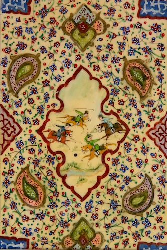 PERSIAN PAINTED PLAQUEPersian painted 38461e