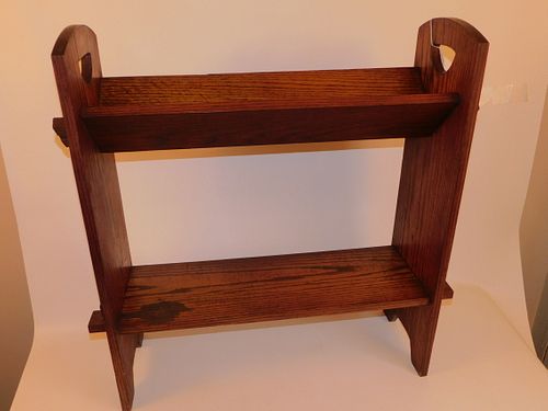 ARTS CRAFTS OAK BOOKSTANDAntique 384627