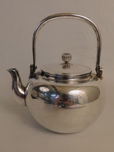 JAPANESE SILVER TEAPOT SIGNEDOld