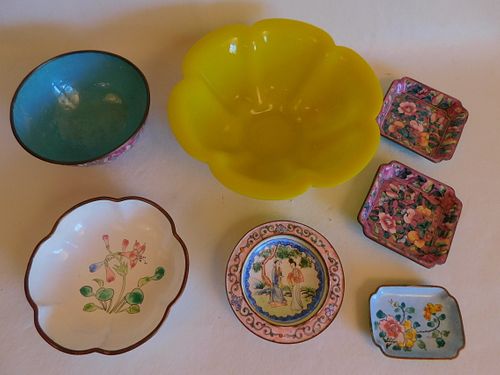 6 PCS CHINESE ENAMEL WARE PEKING 38464e