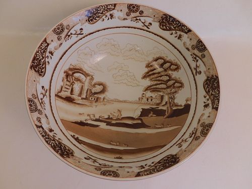 CHINESE PORCELAIN PUNCHBOWL20th