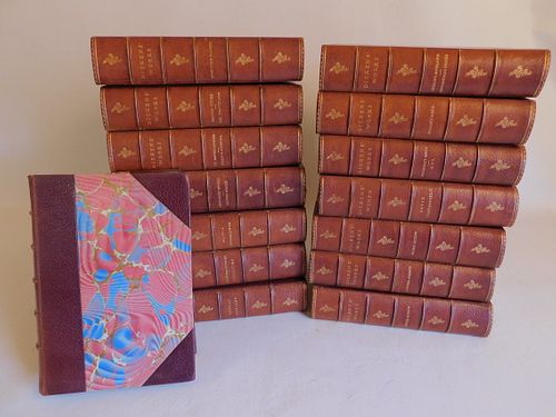 15 VOLS DICKENS WORKS LEATHER 3846ab