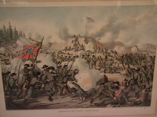 ANTIQUE CIVIL WAR BATTLE PRINTAntique