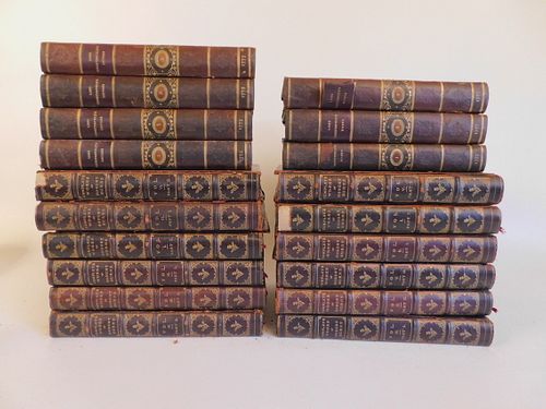 2 SETS LEATHER BOOKS BURNS CHESTERFIELD2 3846b1