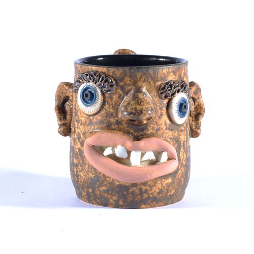 RODNEY LEFTWICH FACE MUGpottery 3846c4