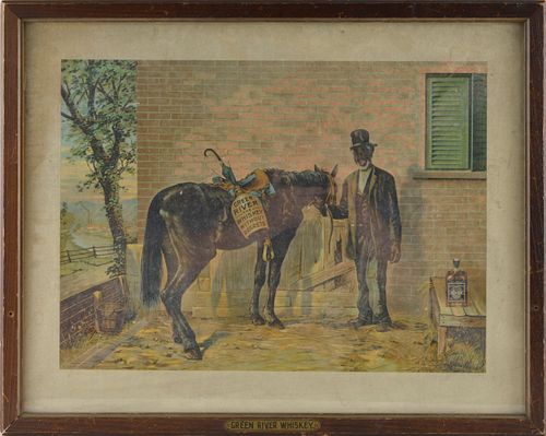 GREEN RIVER WHISKEY ADVERTISEMENTframed 384724