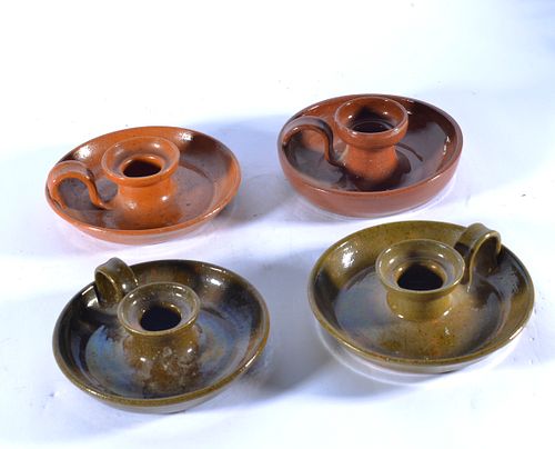 JUGTOWN SQUATY CANDLE HOLDERS (4)stamped