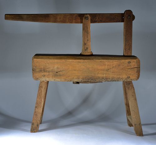 ANTIQUE GRAPE PRESSwood, early ca. 1840.