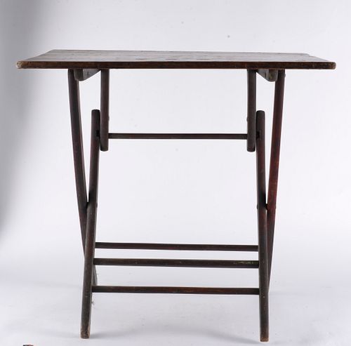 ANTIQUE FOLDING TABLEwood, stain, ca.