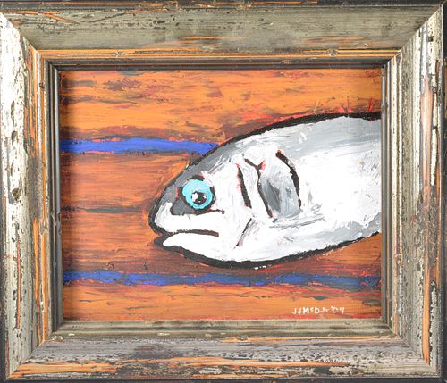 JJ MCDUR FOLK ART PAINTING FISH paint 384796