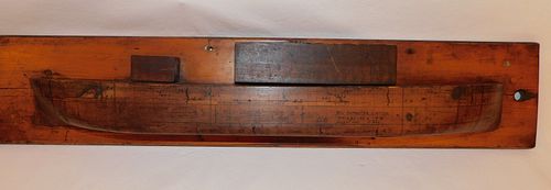 1941 HALF HULL SHIP MODEL BY ALCOCKOld 384846