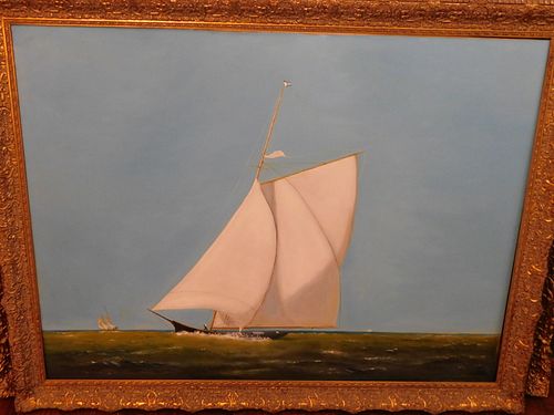 HOLLINGSWORTH PAINTING OF YACHTLarge