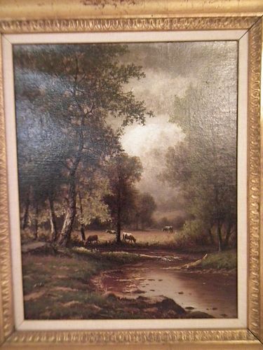 KNAPP PAINTING OF COWS19th century