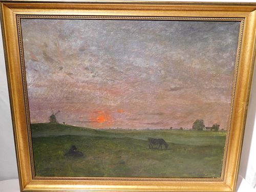 1927 DUTCH LANDSCAPE PAINTINGOil