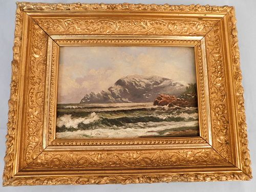 HATHAWAY SEASCAPE PAINTINGAntique 38487b