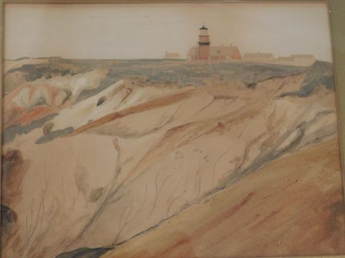 GAY HEAD LIGHTHOUSE PAINTINGOld 38487c