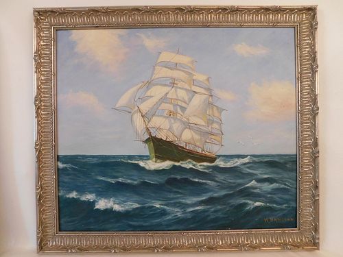 H HANSSON PAINTING OF CLIPPER 3848d9