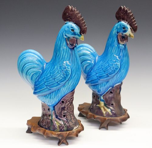 PR CHINESE ROOSTERSA Pair of Chinese 384936