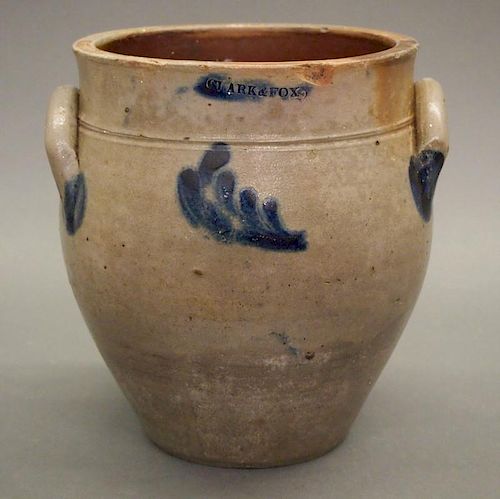 CLARK & FOX, ATHENS STONEWARE CROCK,