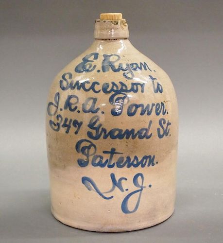 PATERSON, NJ SCRIPT JUGA late 19th century